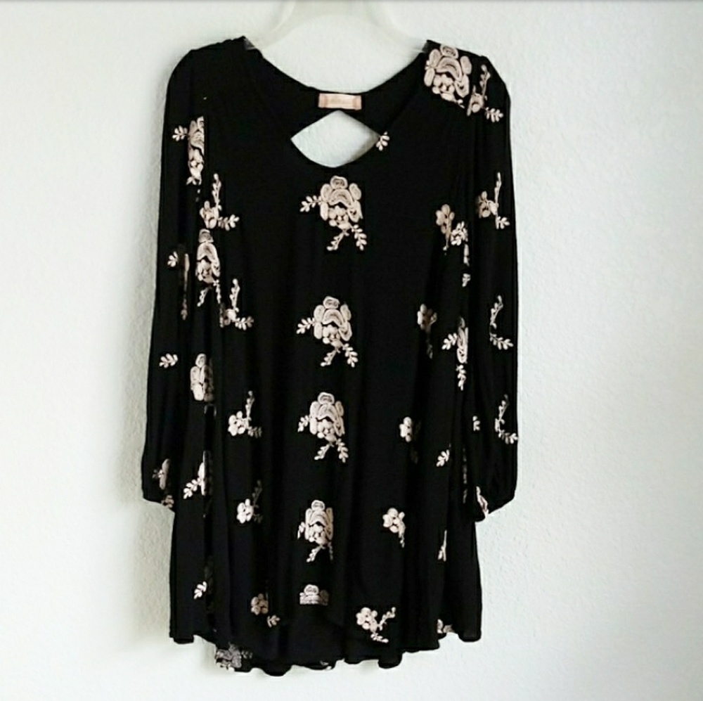 ALTAR'D STATE | Embroidered Boho Gauze Mini Dress